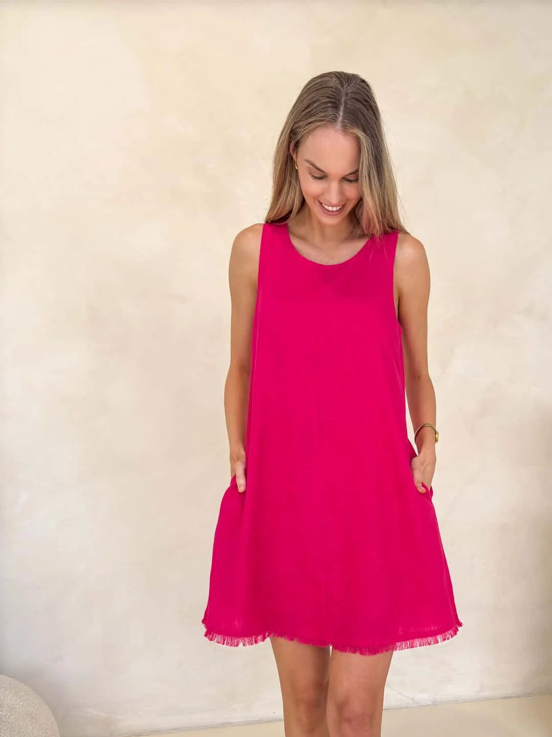 Freya Dress - Hot Pink