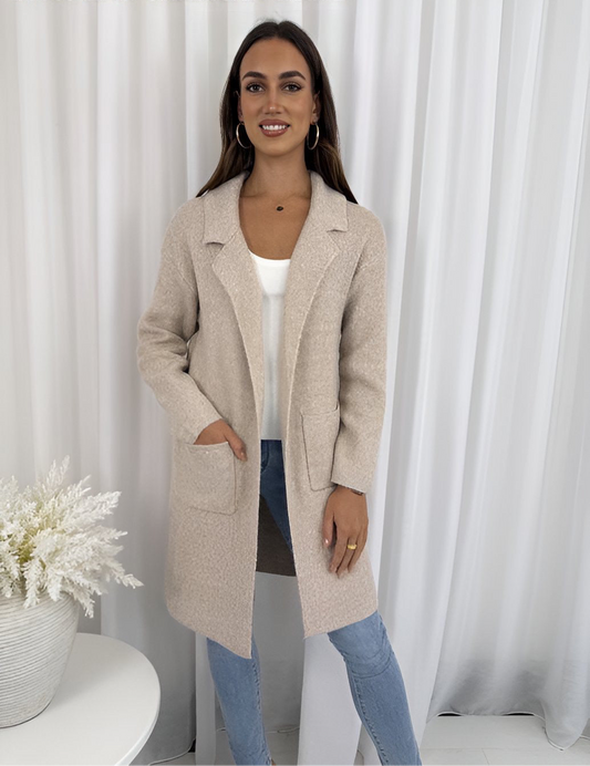Poppie Cardigan - Taupe