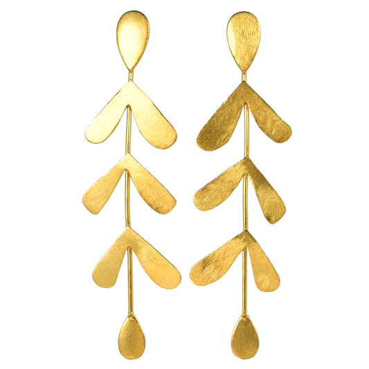Gold Tiered Earrings