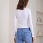 Josie Ruched Skivvy - White