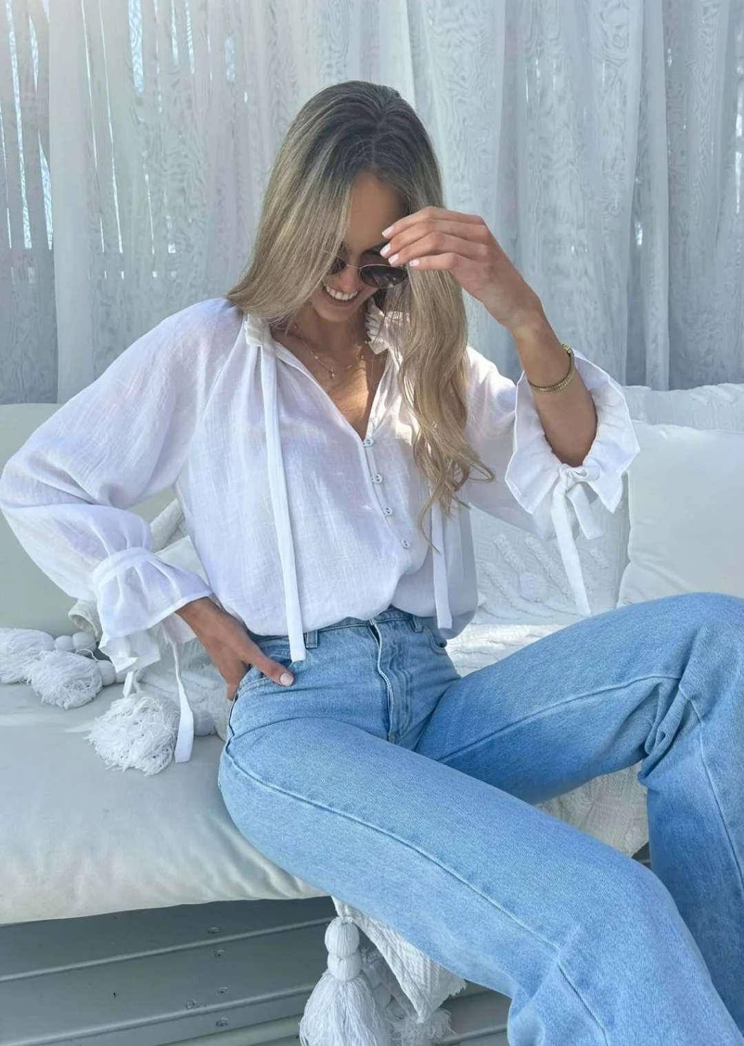 Palos Blouse - White