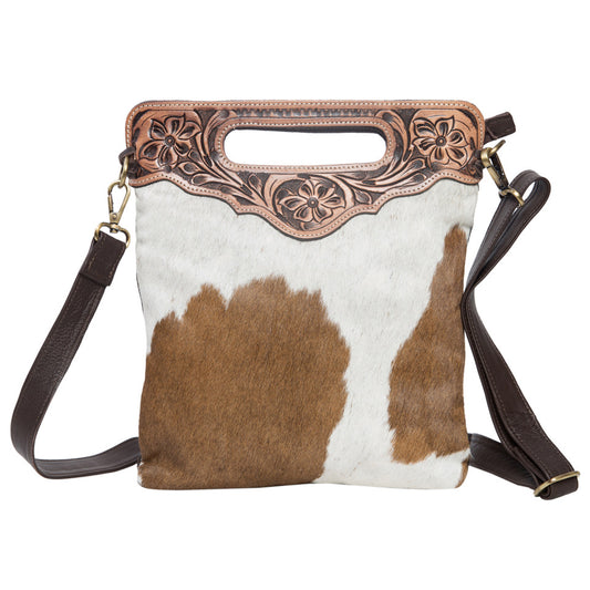 Cali Cowhide Bag - Brown/White (WITHOUT FRINGE)