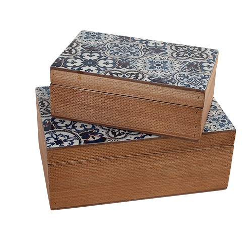 Mosaic Resin Timber Trinket Box