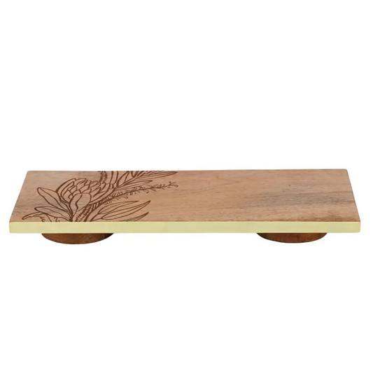 Yarra Etched Wood Footed Board